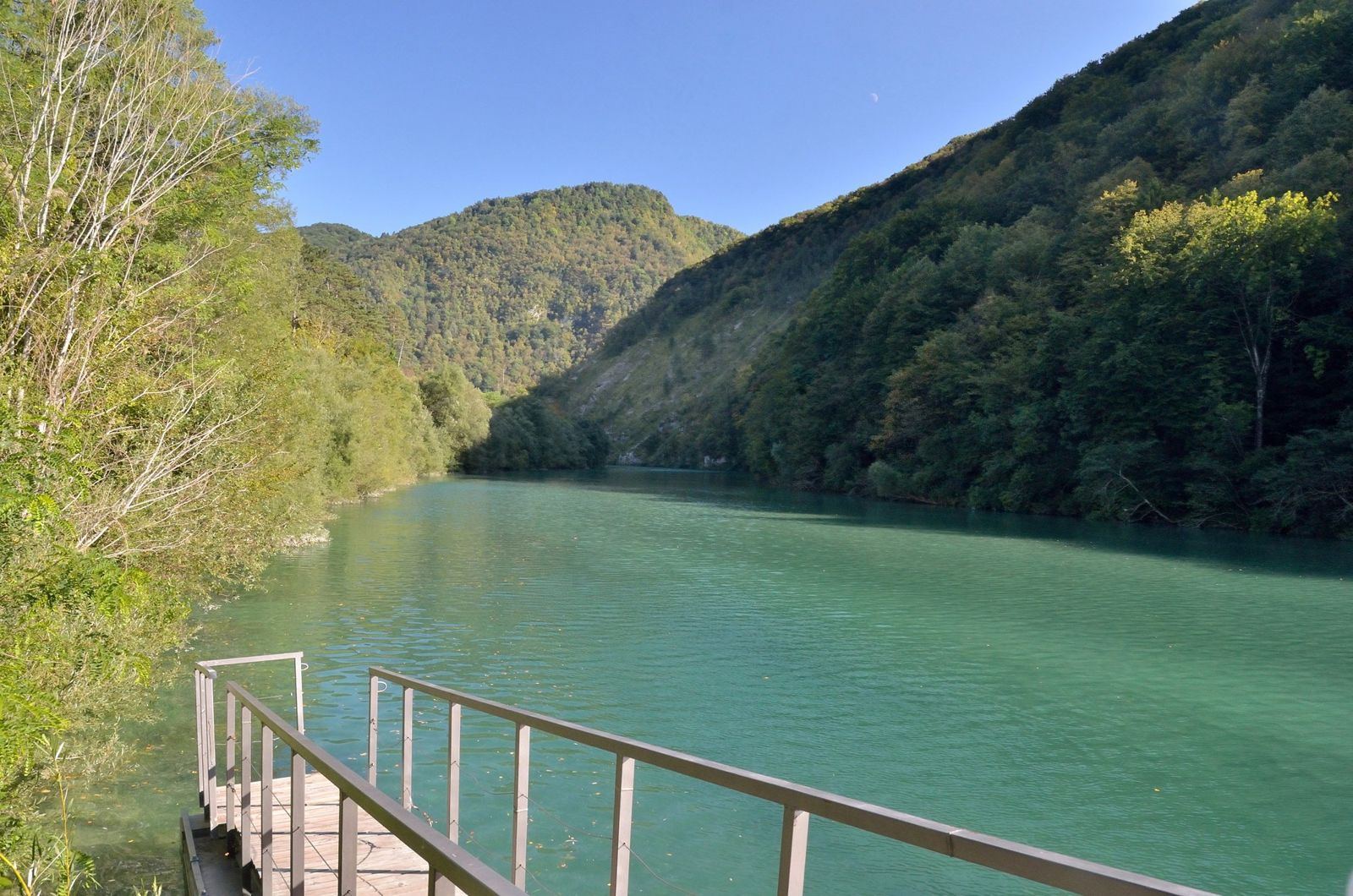 De rivier de Soča in Slovenië